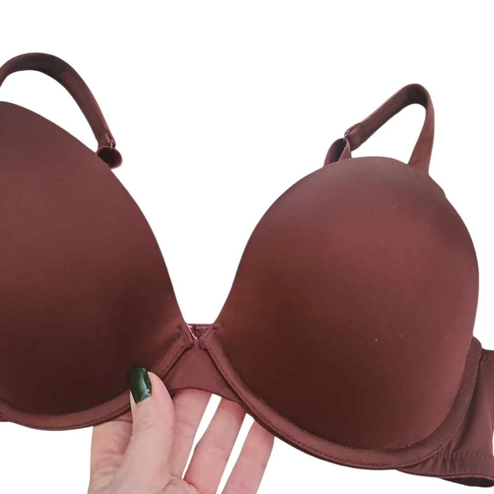 Cacique Boost Plunge Sz 38C Burgandy Underwire Bra New WL33
